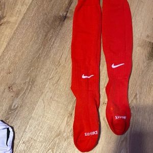 Red Nike soccer socks